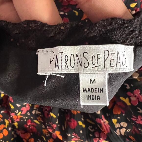 Patrons of Peace, womens Dresses, Size M, Floral Black Maxi Dress - Picture 3 of 11